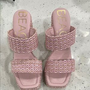 Pink Geometric Slide Sandals BRAND NEW